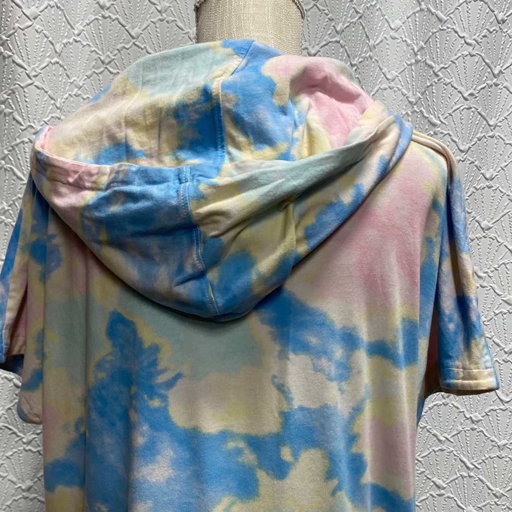 Polo Ralph Lauren size XL Blue Pink yellow and White tie dye hoodie dress casual - Picture 9 of 16